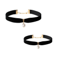 Miniatyrbild 4 av 4: Pärlchocker Halsband Krage Gotisk Chocker Halsband Band Svart Chocker Chocker Kedja Hals Black M