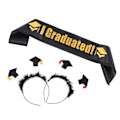 Pikkukuva 5 / 5: Satiinihiuspanta Graduointisash  Onnea Graduointiin Sash Unisex Satiinisash Sekalaiset Värit 158X9 Assorted Color 158X9.5CM