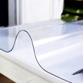 Miniatyrbillede 3 af 5: 50*100cm Klar Plastik Spisebord Beskytter Dug Bordplade Pad Måtte Bordplade Dæksel Vandafvisende PVC Rektangulær Træmøbler