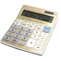 Miniatyrbillede 1 af 5: Standardfunktioner af bordregner, solcelle, dobbelt strømforsyning, grundlæggende regnemaskine med en stor 12-cifret LCD-skærm, elegant design til kontor