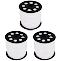 Miniatyrbild 1 av 2: 3 Rullar 2,6 mm Konstläder Snören DIY Stickning Smycken Tillbehör Konstmocka Pärlstråd För DIY 3 Rolls 9X9X8.5CM