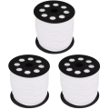 Miniatyrbillede 1 af 2: 3 Ruller 2,6 mm Kunstlæder Snore DIY Strik Smykker Tilbehør Kunstlæder Suede Perletråd Til DIY 3 Rolls 9X9X8.5CM