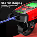 Pikkukuva 4 / 5: Pyörävalot, USB-ladattavat, erittäin kirkas etuvalo ja takana LED-pyörävalo yöajoon, 5 valotilaa, nopeusmittarilla