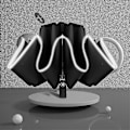 Miniatyrbillede 1 af 4: Vindsikkert, Refleksbånd, Refleks Paraply, Kompakt Omvendt Foldbar Paraply, Automatisk Rejse Paraply, Automatisk Åbning Og Lukning Til Mænd Og Kvinder