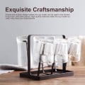 Miniatyrbilde 5 av 5: Krusstativ for tørking av kopper, Mugg-organisator, Metallisk flaskeholder med 6 kroker, Sklisikker mugg-holder med håndtak, Dryppbrett for servise, Vann