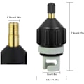 Miniatyrbilde 2 av 5: 5 stk Oppblåsbare Båt SUP Pump Adapter Luftpumpe Konverterer Konvensjonell Pump Adapter Luftventil Adapter Pumping Head Connector for Oppblåsbare Roing Båt