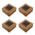 Miniatyrbilde 2 av 3: 10 stk 4-roms Kraftpapir Cupcakeboks Dessertbeholdere Bakeri Kakebærere For Hjem Dessertbutikk 10stk 15,5 * 15,5 * 7,5 cm 10pcs 15.5*15.5*7.5cm