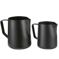 Miniatyrbilde 3 av 3: 600ml Melkeskumkanne i rustfritt stål, kremmer, kaffekunst, kopper for macchiato, cappuccino, latte, svart Black
