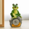 Pikkukuva 5 / 5: Puutarha-patsaat LED-valot kodin sisustus Sammakko Nurmikkopatsas