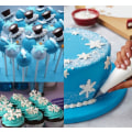 Miniatyrbilde 2 av 5: 4 sett, (12 stk) Snøfnugg Kake Modellering Verktøy, Snøfnuggformede Kakeutstikkere, Plast Hvite Snøfnugg Kakeutstikkere, Tykk og Tynn Snøfnugg Fjærform