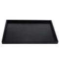 Miniatyrbilde 2 av 2: Rektangulært serveringsbrett i tre, tebrett, serveringsbrett for mat, te-, kaffe- og snacks-serveringsbrettB Black
