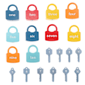 Pikkukuva 3 / 4: Lelut Taaperoille Numeroiden Sovituslukko Lapset Iq Lelut Koulutus Aakkoslukko Numeroiden Lajittelulelu Sekalaiset Assorted Color 8x6.5x2.8cm