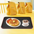 Miniatyrbild 2 av 5: Rektangulär Serveringsbricka i Plast, Halksäker Serveringsbricka för Mat för Restaurang Hem Hotell 38*24.4cm 3-pack