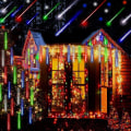 Miniatyrbilde 5 av 5: LED Meteor Solar Dusjlys Hage, Vanntett Vanndråpe Fossen Kaskade 30cm 10 Rør 360 LED Dekorative Lyslenker For Fest Ferie Chris