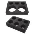 Miniatyrbillede 2 af 3: 2 stk. Kopper Bulk Take Away Kop Bæger Takeaway Kaffe Bærer Vand Kop Bærer Take Out Kop Bærere Sort Black 30X20CM