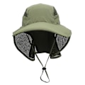 Miniatyrbild 2 av 3: Solhatt för Män Kvinnor UPF 50+ Utomhus UV Sommarkeps med Nackskydd Vandring Fiskarehatt Strand Vikbar Safari Bush Hat Mesh Hat