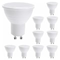 Miniatyrbild 1 av 5: 10-pack LED GU10-lampor, GU10 LED-lampor, 7 W kallvit (motsvarar 50 W halogen), energibesparande lampa, 600 lm ljusflöde, 120° spridningsvinkel, ej dimbar._ryy