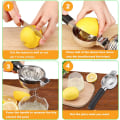 Miniatyrbillede 2 af 5: 304 Rustfrit Stål Citronpresser, Manuel Frugtpresser, Perfekt til Appelsiner, Store Citroner og Limes, Metal Citronpresser