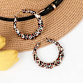 Miniatyrbillede 5 af 5: Leopard Hoop Øreringe til Kvinder - Store Statement Geometriske Cirkel Øreringe, Drop Dangle Øreringe Mode Smykker til Piger