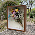 Miniatyrbild 1 av 3: Träfågel Foto Ram Torkad Blomma Display Stativ Torr Blomma Skugga Box Specimen Shadow Case 22X17X4.5CM 22X17X4.5CM