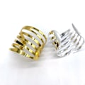 Miniatyrbillede 3 af 3: 12 stk. Sølv Servietringe Metal Spiral Spænder Alloy Servietringe Serviet Holder Ring