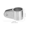 Miniatyrbillede 4 af 4: 2 stk. Rustfrit Stålhængsler Bådhængsel Rustfrit Stål Adaptere Bådudstyr Bimini Skinnebeslag Sølv Silver 5x3.5cm