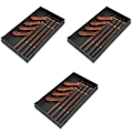 Pikkukuva 4 / 4: 3 Sarjaa Puuaterimia 4 Paria Tikkuja Tikkujenpidikeyhdistelmä 3 Sarjaa 22,5x1x1cm 3 Sets 22.5x1x1cm
