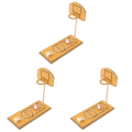 Miniatyrbillede 2 af 4: 3 stk. Træ Basketball Spil Mini Bordplade Bærbar Rejse Kontor Spil Sæt Indendørs Udendørs Sjov 3pcs 24X10CM