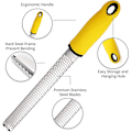 Miniatyrbillede 3 af 5: Køkken Rivejern & Citron Zester - Ergonomisk Håndtag - Let At Rive Eller Zeste Citron, Appelsin, Citrus (1 stk, Gul)