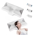 Miniatyrbild 2 av 5: Justerbar Höjd Sovande Cervical Kudde Bekväm Ergonomisk Ortopedisk Långsam Återhämtning Nackskydd Memory Foam Sängkudde*ryy grey 55*33*10cm