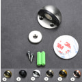 Miniatyrbild 2 av 5: Hålfri Dörrstopp 304 Rostfritt Stål Golvsugning Antikollisionstopp Stark Magnetisk Dörrstopp 3st (Röd Brons)