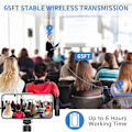 Miniatyrbillede 3 af 5: 2-pak professionel trådløs mikrofon til iPhone iPad, clip-mikrofon clip-mikrofon plug and play til YouTube, optagelse, vlogs_RY