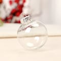 Miniatyrbild 3 av 5: 5 st - 60mm Runda Klar Glaskula Julgransprydnader Klar Glas Fyllbara Prydnadskulor för Julfest Födelsedag Bröllop Dekorationer DIY