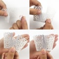Miniatyrbillede 4 af 5: 50 stk. Cupcake-papirer Kunstnerisk Bagning Kagepapir Filigran Lille VineHvid White