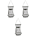 Miniatyrbillede 2 af 2: 3 stk Foldbar Agnskast Garnfiskenet Bærbar Fiskeri Landing Net Reje Bur 3stk 25X25CM 3pcs 25X25CM