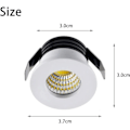 Miniatyrbillede 2 af 5: 5-pak 3W LED forsænkede spotlights, LED forsænkede små skabe Mini Spot-lampe Loft Downlight Kit Armatur (varmt lys)