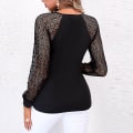 Miniatyrbillede 4 af 5: Mode Dame O-Hals Udsletning Langærmet T-shirt Efterår Trykning Lynlås Bluse Toppe L Hvid White L