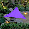 Miniatyrbillede 2 af 5: Udendørs Skygge Sejl Markise Trekant Solbeskyttelse Anti-UV Have Markise Udendørs Restaurant Regntæt Lilla 2 * 2 * 2m