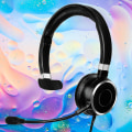 Miniatyrbillede 5 af 5: USB-forbundet støjreducerende mikrofon med klar lyd til computer - kompatibel med Call Center - Én øretelefon One Earphone