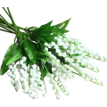 Miniatyrbillede 5 af 5: 20 stk. Kunstige Liljekonvalblomster Plante Faux Hvide Blomster Vindklokker Orkide Holdende Buket Majblomster til Hjem Bryllup