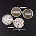 Miniatyrbilde 4 av 5: 4-pakks Retro Blomster Sminkekompakt Speil Liten Lommeveske Speil Skjønnhet Håndholdt Brettbar Bærbar Reisespeil for Kvinner Jenter Dame