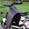 Miniatyrbillede 4 af 5: Scooter Benovertræk, Vindtæt Varm Polyesterforet Tæppe Til El-scootere, Motorcykler Og Kørestole, Vinter, Sort