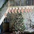 Miniatyrbillede 3 af 5: Jute Julepynt til Pejsen, Juledekoration DIY Håndværk, Hør (5 stk., Hør Farve)