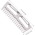 Miniatyrbild 2 av 5: Kam av titanlegering, utomhuskam, spänne, bärbar antistatisk lättviktskam, spänne, campingverktyg, 1-pack