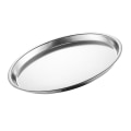 Miniatyrbilde 2 av 2: Dessertfat, Campingtallerkener, Rustfritt Stål Tallerken, Metall Middagstallerken, Tinn Tallerkener, Spise Mat Oppbevaring Silver 16X16X1.3CM