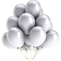 Miniatyrbilde 1 av 5: 96 stk Sølvfarget Festballonger for Fest, Bursdag, Bryllup, Jubileum, Juledekorasjon, 12 tommer, 2,8 g Latexballonger