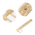 Miniatyrbillede 5 af 5: Caliper Rustfri Stål Caliper Professionelt Måleværktøj Mini Lommeliner Dobbelt Skala (100mm) (1 Styk, Messingfarve)