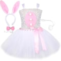 Miniatyrbillede 1 af 5: Baby Piger Påskehare Tutu Kjole Til Børn Kanin Cosplay Kostumer 6-7 År 6-7Y