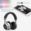 Pikkukuva 5 / 5: Aktiiviset melunvaimennus Bluetooth-kuulokkeet korvan päällä mikrofonilla Hi-fi syvä basso mukavat proteiinipehmusteet langattomat kuulokkeet hopea silver