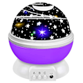 Miniatyrbillede 1 af 5: Sternenhimmel Projektor, Baby Natlampe Led 360° Roterende Projektionslampe Romantisk Led Perfekt Til Fest, Børneværelse, Jul